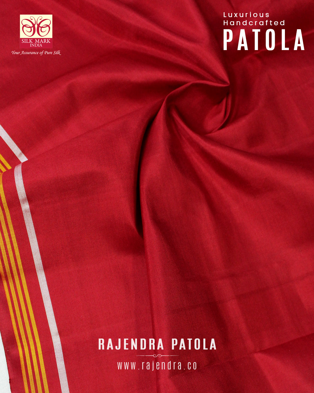 Exclusive Laheriya Design Semi Double Weave Rajkot Patola Saree