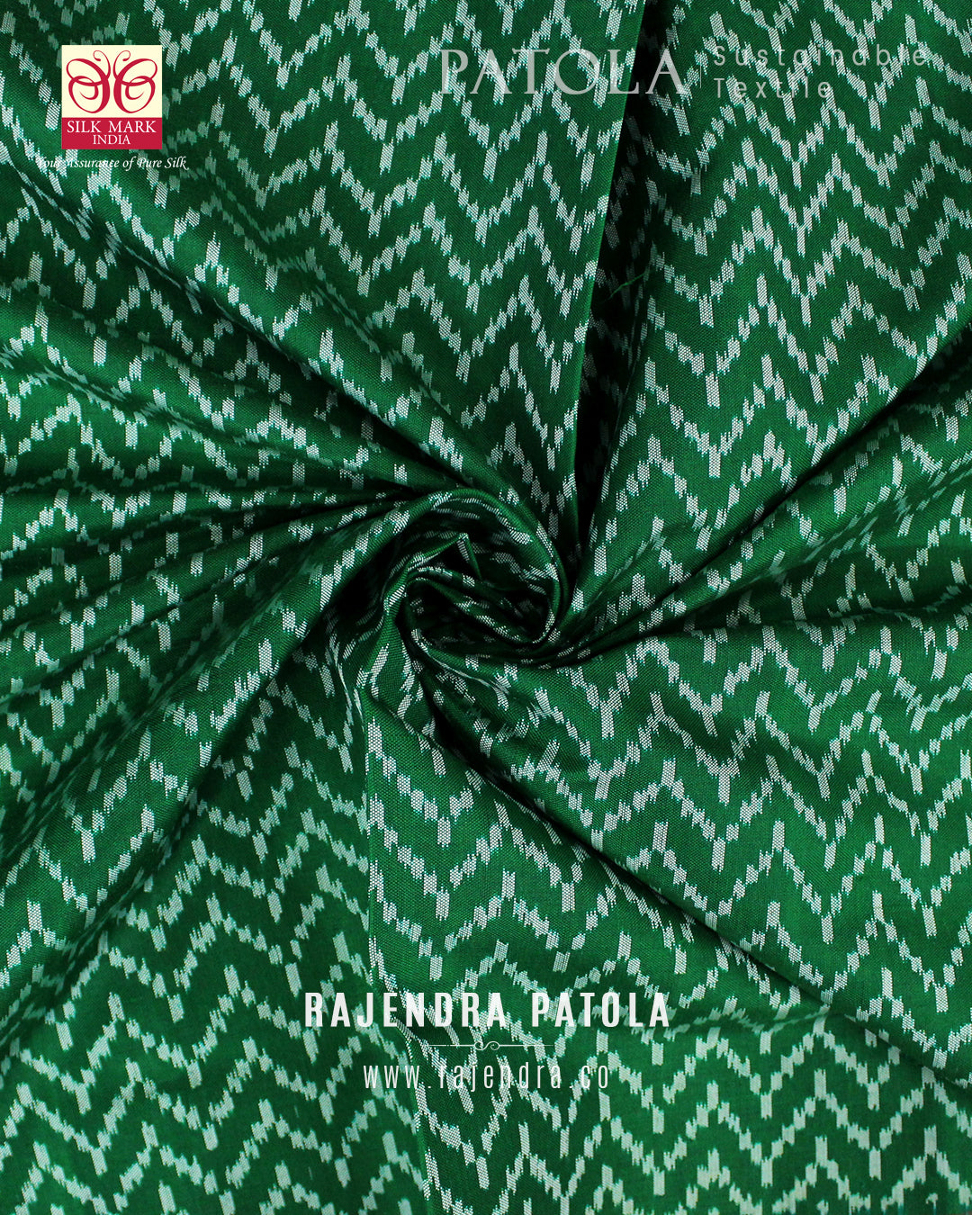 Exclusive Laheriya Bhat Semi Double Weave Rajkot Patola Saree