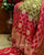 Traditional Rani Pink and Sheen Green Banarasi Bandhani Saree