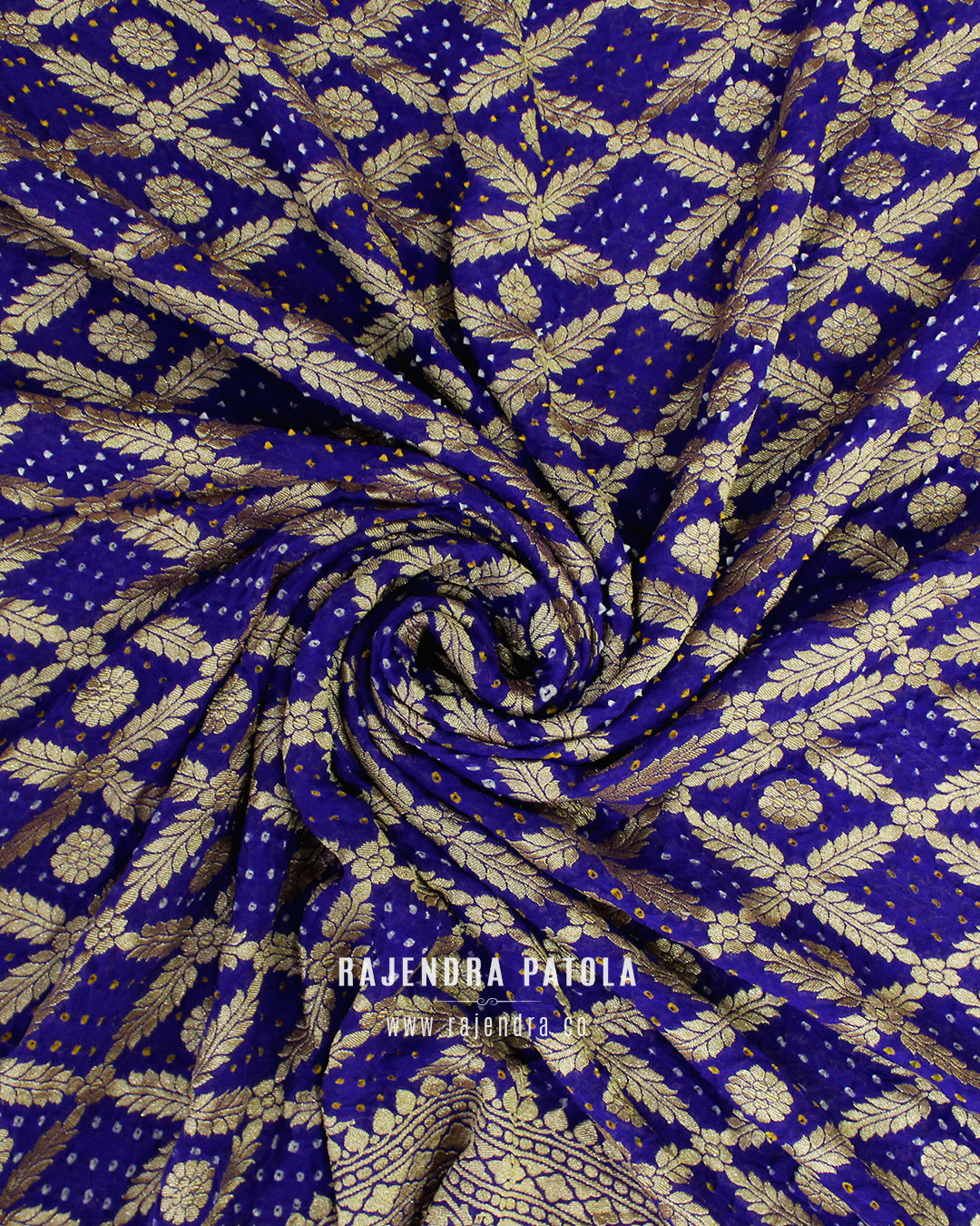 Pure Georgette Handloom Banarasi Bandhani Saree