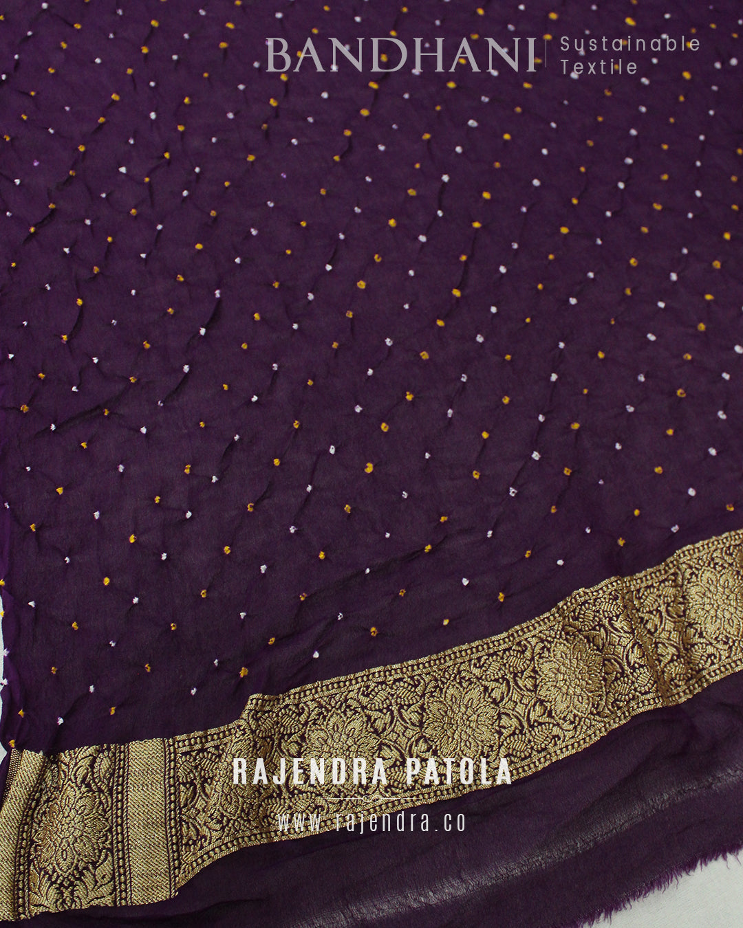 Traditional Magenta Pure Georgette Banarasi Bandhani Saree