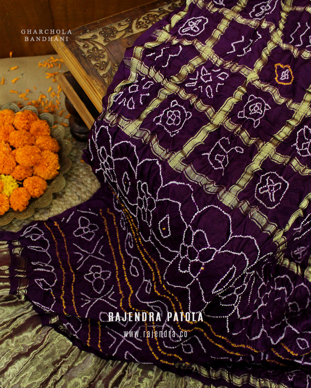 Traditional Gharchola Pure Gaji Silk Bandhani Saree