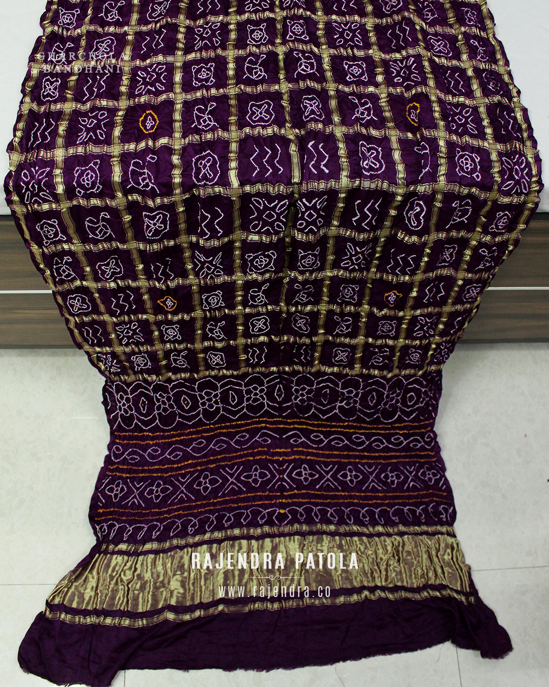 Traditional Gharchola Pure Gaji Silk Bandhani Saree