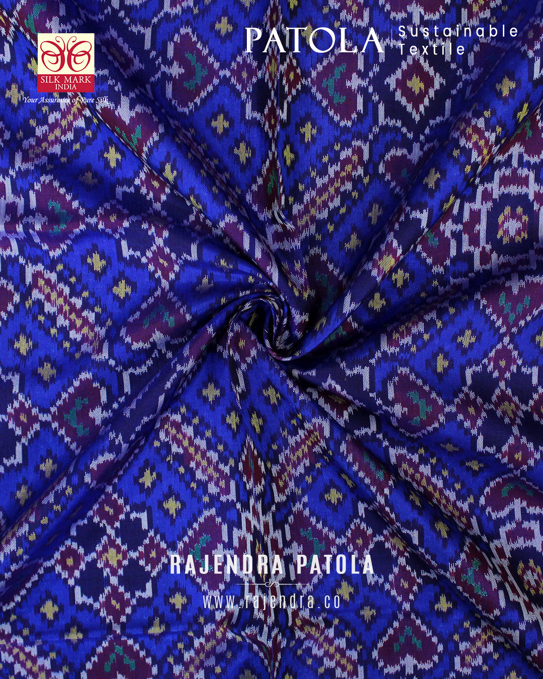 Traditional Manekchowk Bhat Semi Double Weave Rajkot Patola Dupatta