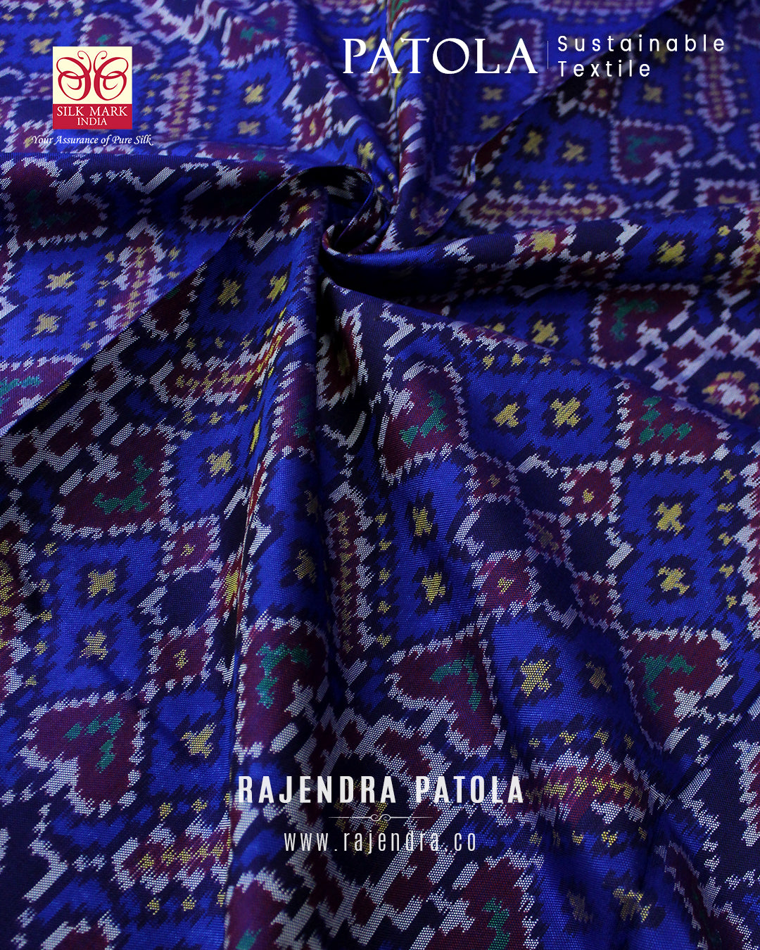 Traditional Manekchowk Bhat Semi Double Weave Rajkot Patola Dupatta