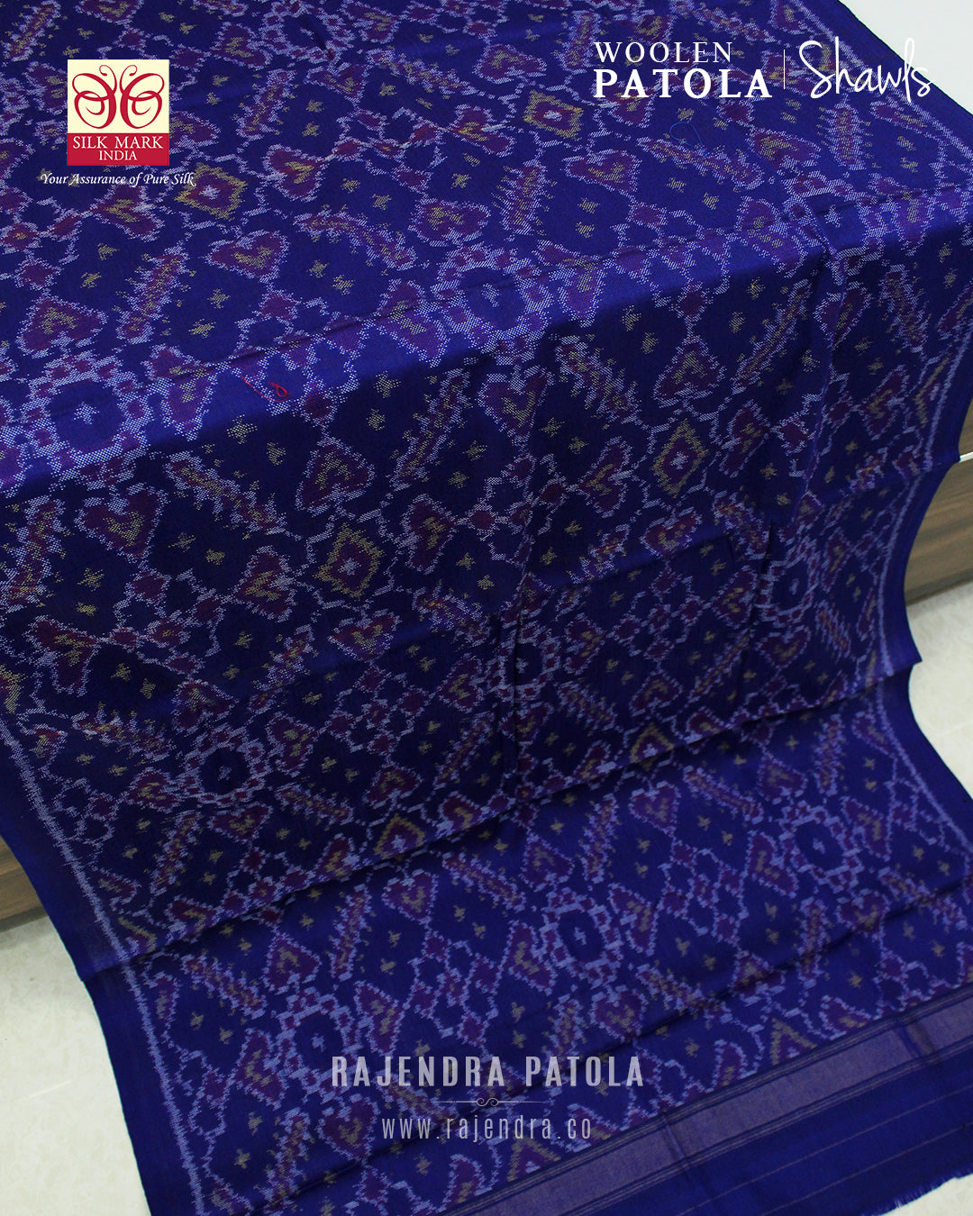 Handwoven Manekchowk Bhat Woolen Patola Shawls