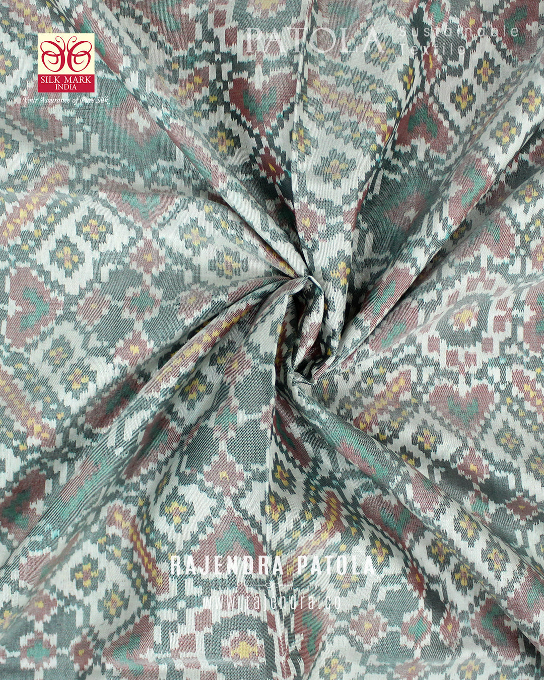 Traditional Manekchowk Bhat Single Ikat Rajkot Patola Saree