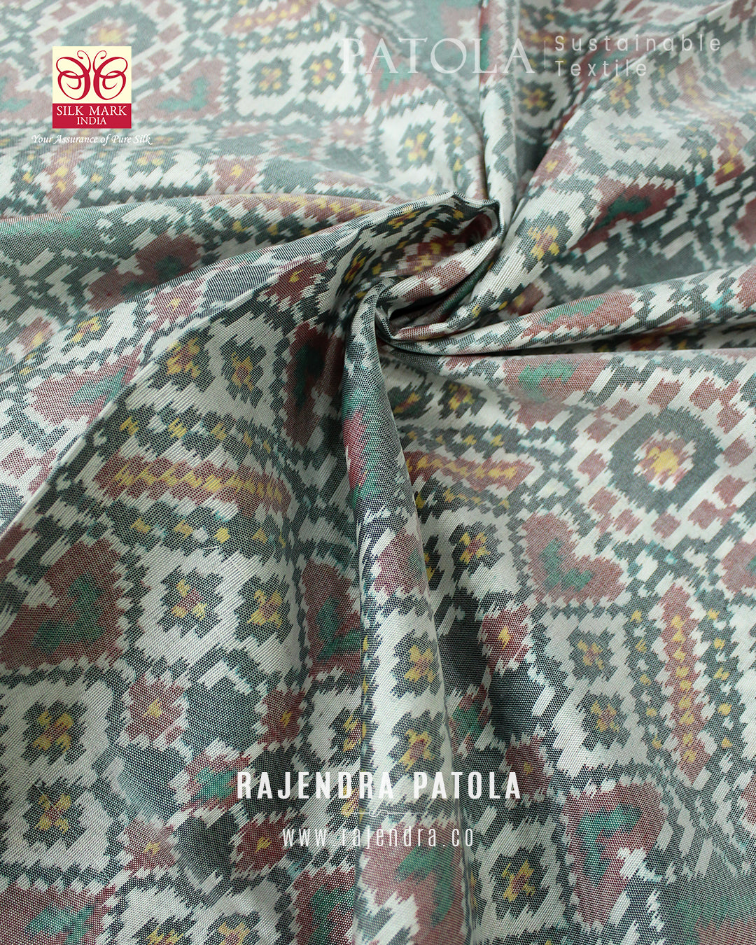 Traditional Manekchowk Bhat Single Ikat Rajkot Patola Saree