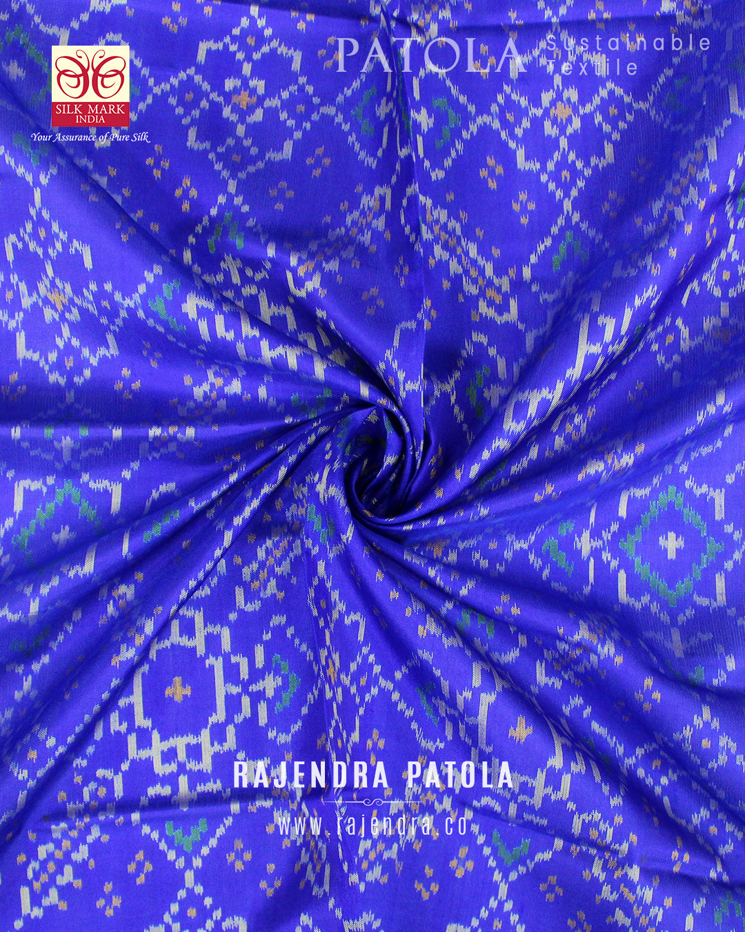Traditional Manekchowk Bhat Single Ikat Rajkot Patola Dupatta