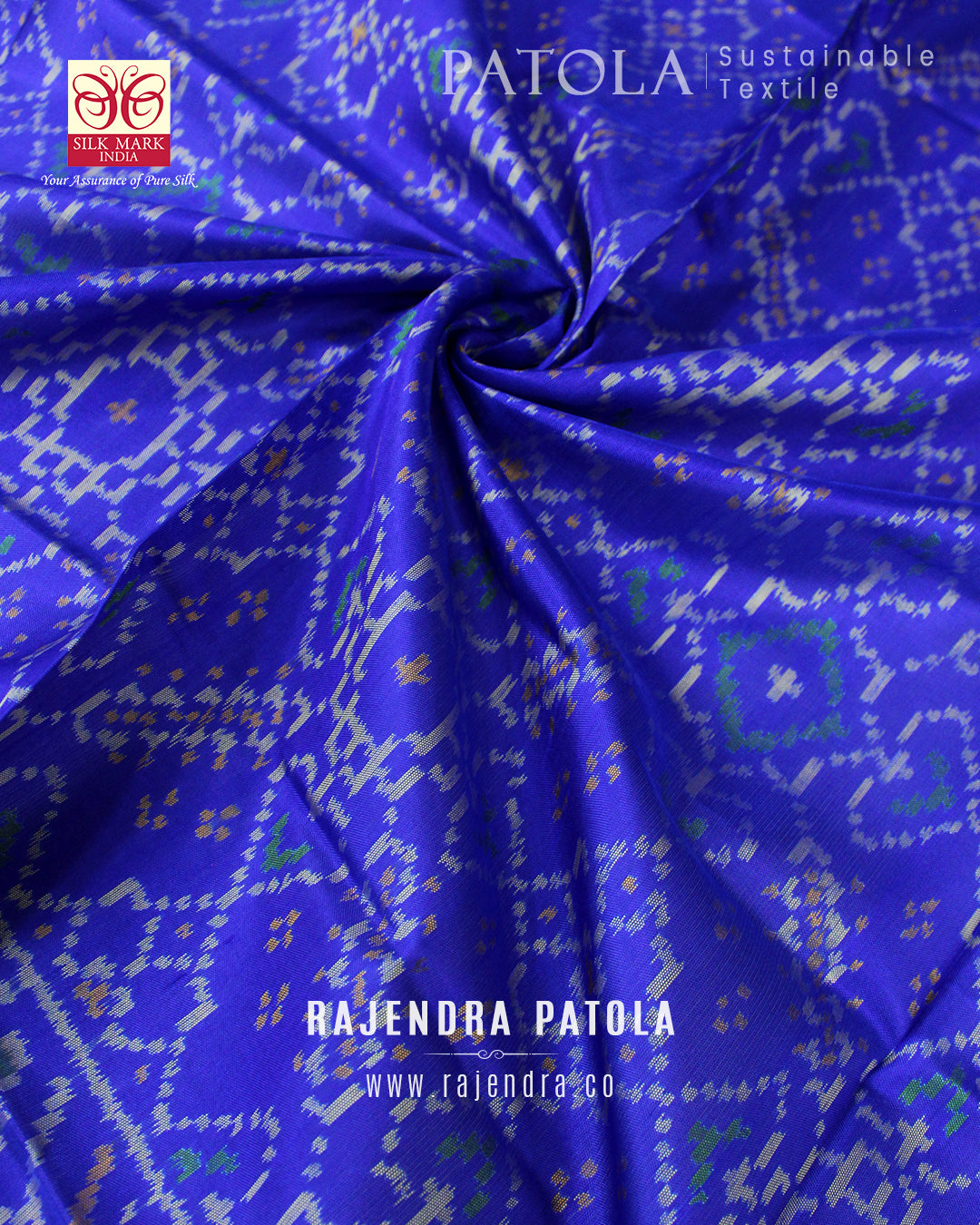 Traditional Manekchowk Bhat Single Ikat Rajkot Patola Dupatta