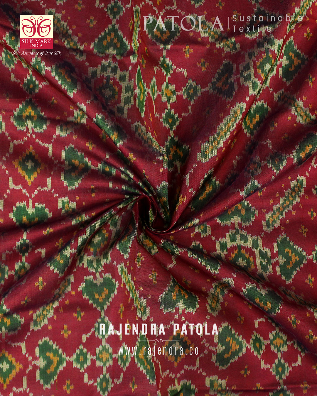 Traditional Manekchowk Single Ikat Rajkot Patola Dupatta