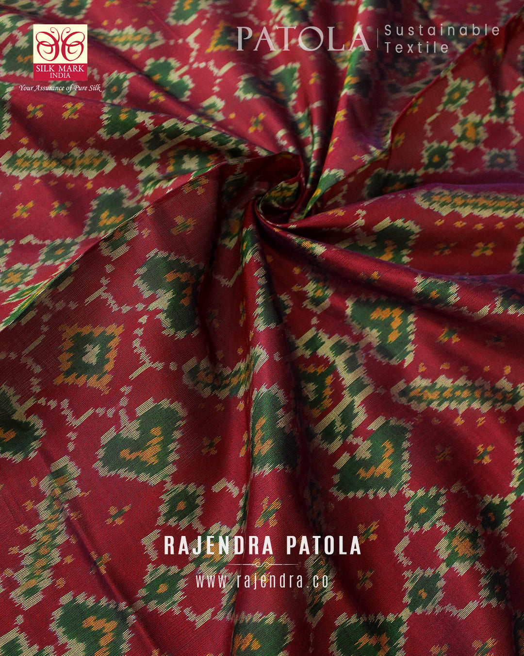 Traditional Manekchowk Single Ikat Rajkot Patola Dupatta