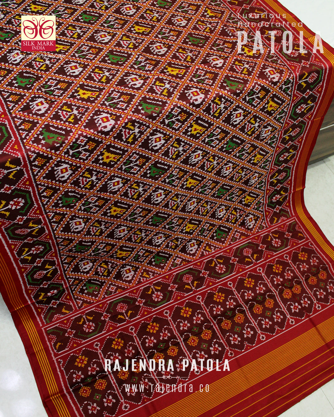 Exclusive Adtala Bhat Semi Double Weave Rajkot Patola Saree