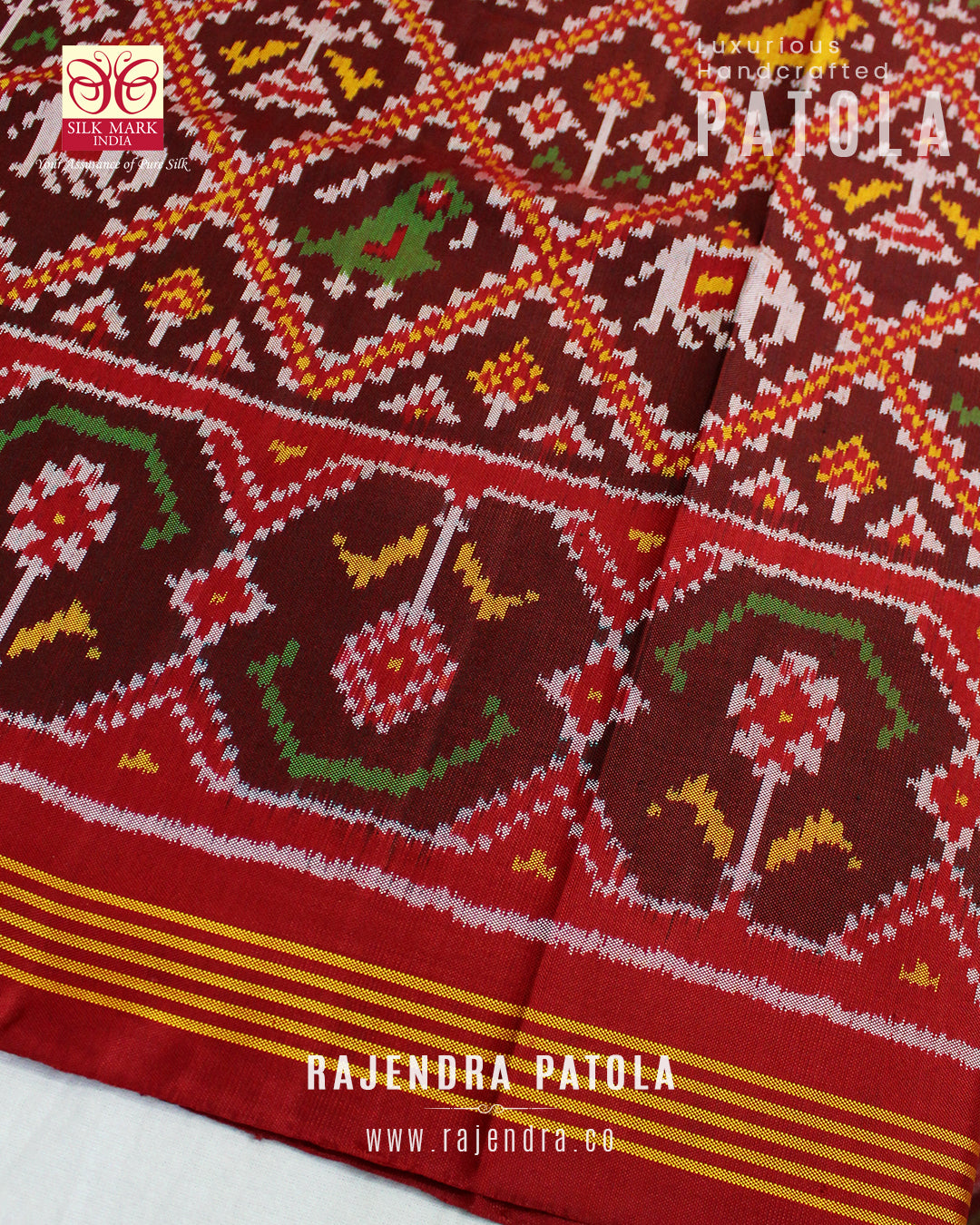 Exclusive Adtala Bhat Semi Double Weave Rajkot Patola Saree