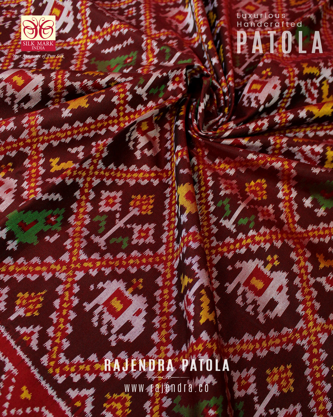 Exclusive Adtala Bhat Semi Double Weave Rajkot Patola Saree