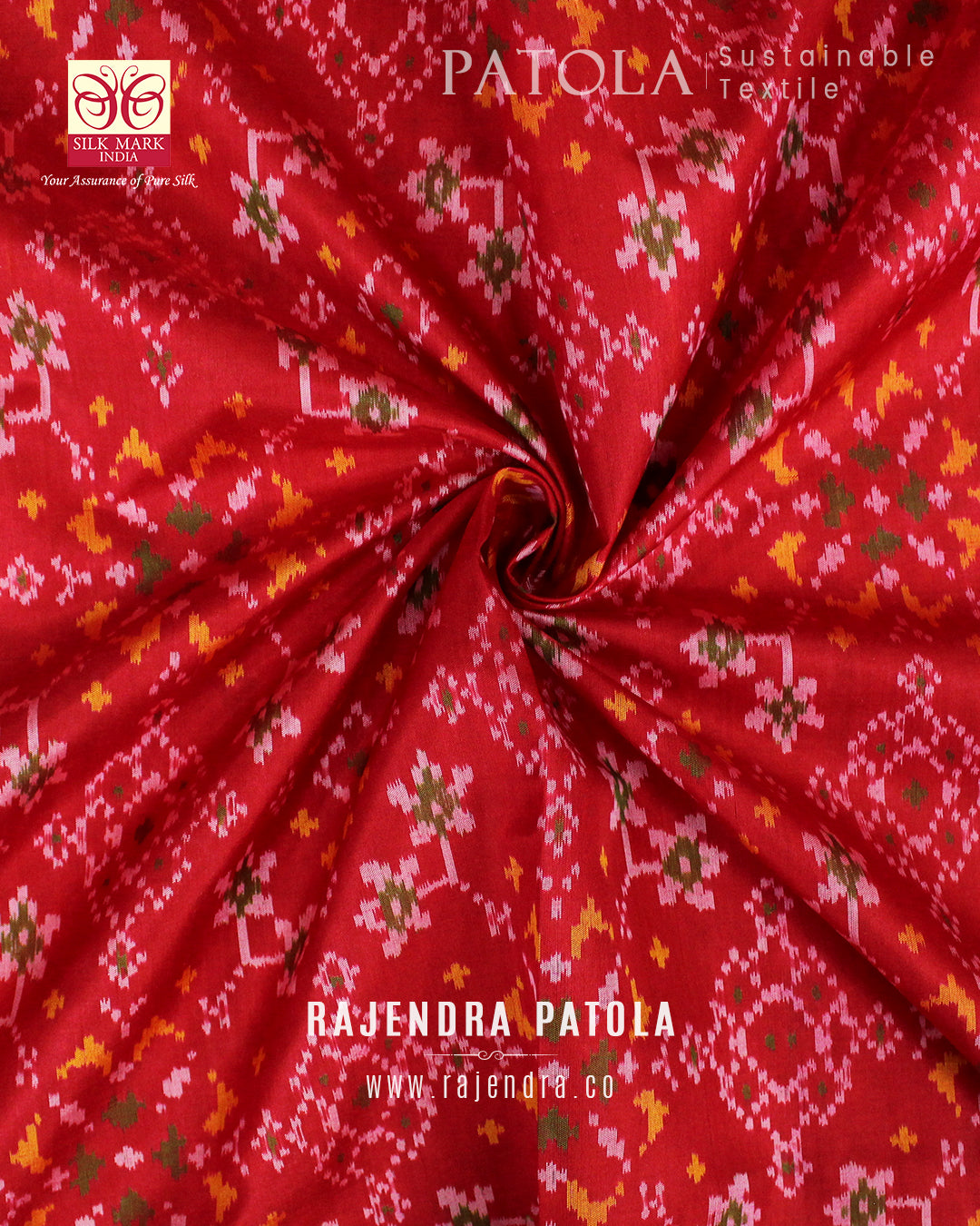 Traditional Navratna Bhat Single Ikat Rajkot Patola Saree