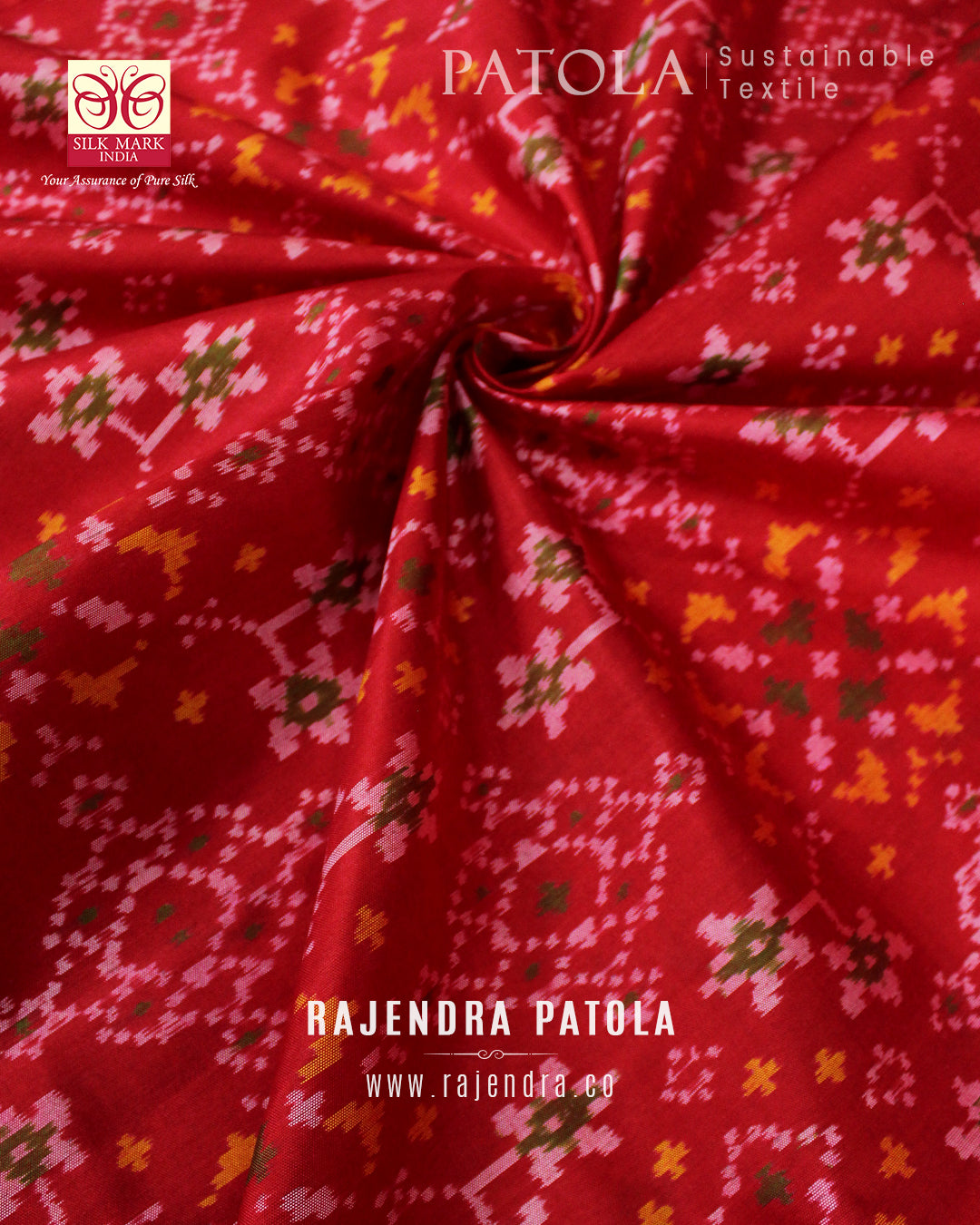 Traditional Navratna Bhat Single Ikat Rajkot Patola Saree