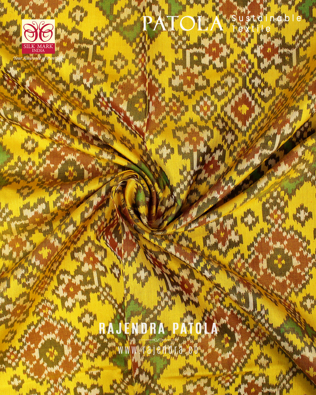 Traditional Navratna Bhat Semi Double Weave Rajkot Patola Dupatta