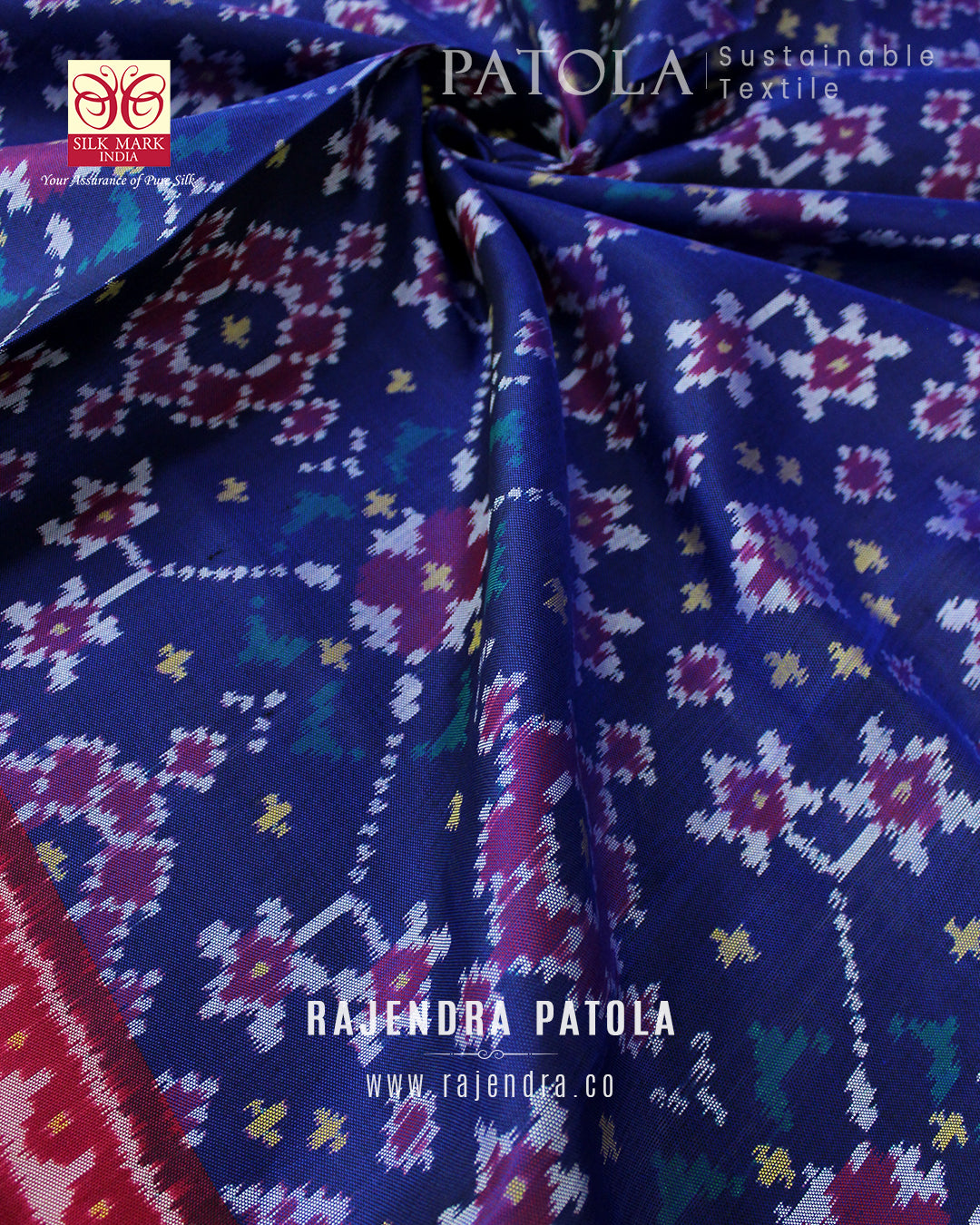 Traditional Navratna Bhat Semi Double Weave Rajkot Patola Dupatta