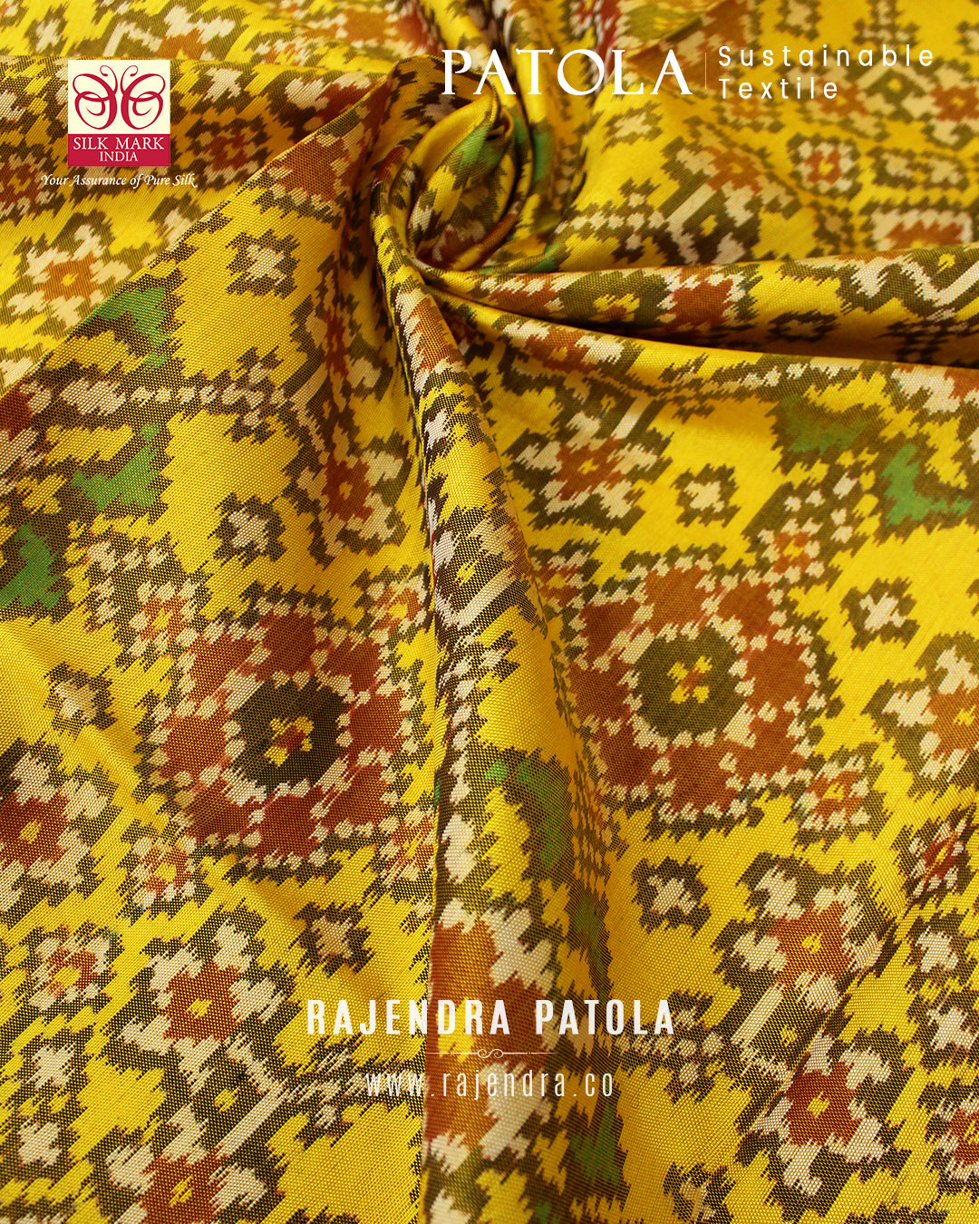 Traditional Navratna Bhat Semi Double Weave Rajkot Patola Dupatta