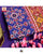 Premium Handwoven Nav Ratna Maneck Chowk Mix Red and Purple Double Ikat Patola Saree