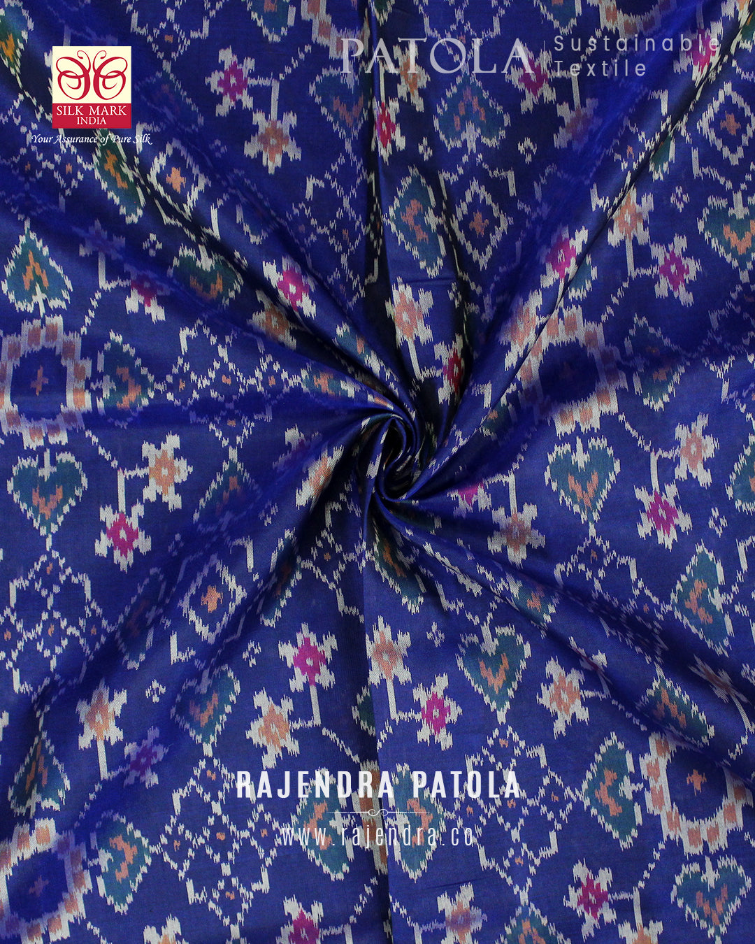 Traditional Navratna Manekchowk Mix Bhat Single Ikat Rajkot Patola Saree