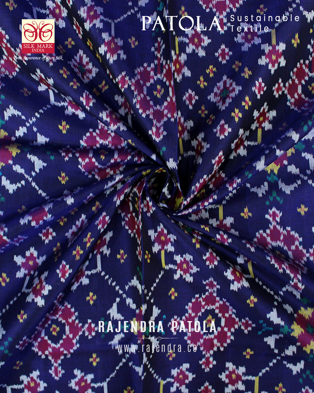 Traditional Navratna Bhat Semi Double Weave Rajkot Patola Dupatta