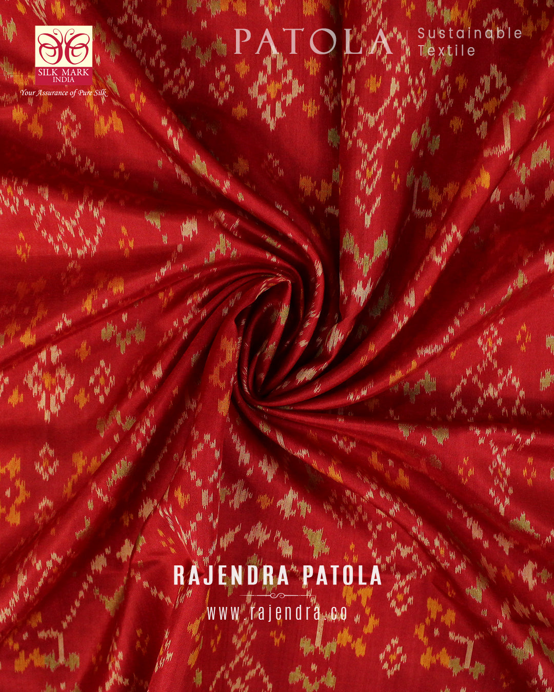 Traditional Navratna Bhat Single Ikat Rajkot Patola Saree