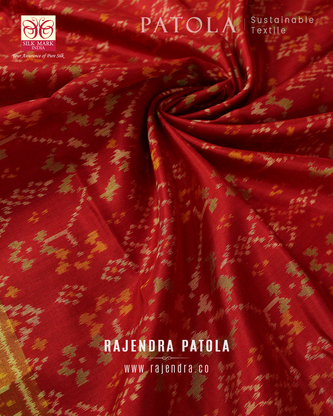 Traditional Navratna Bhat Single Ikat Rajkot Patola Saree