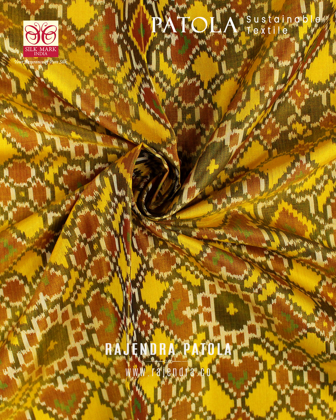Traditional Navratna Bhat Semi Double Weave Rajkot Patola Dupatta