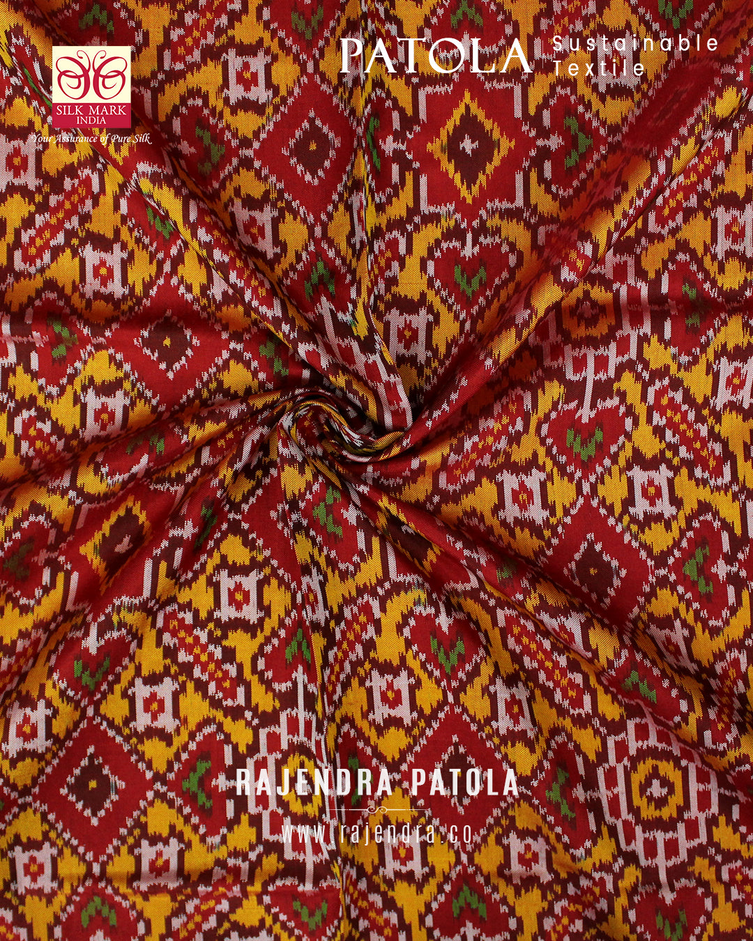 Traditional Navratna Bhat Semi Double Weave Rajkot Patola Dupatta
