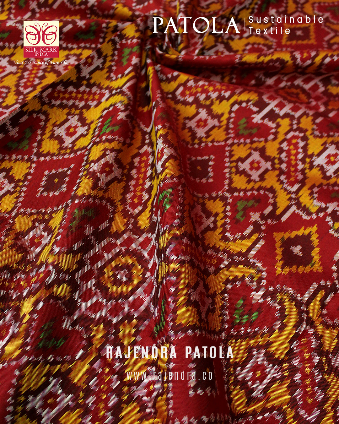 Traditional Navratna Bhat Semi Double Weave Rajkot Patola Dupatta