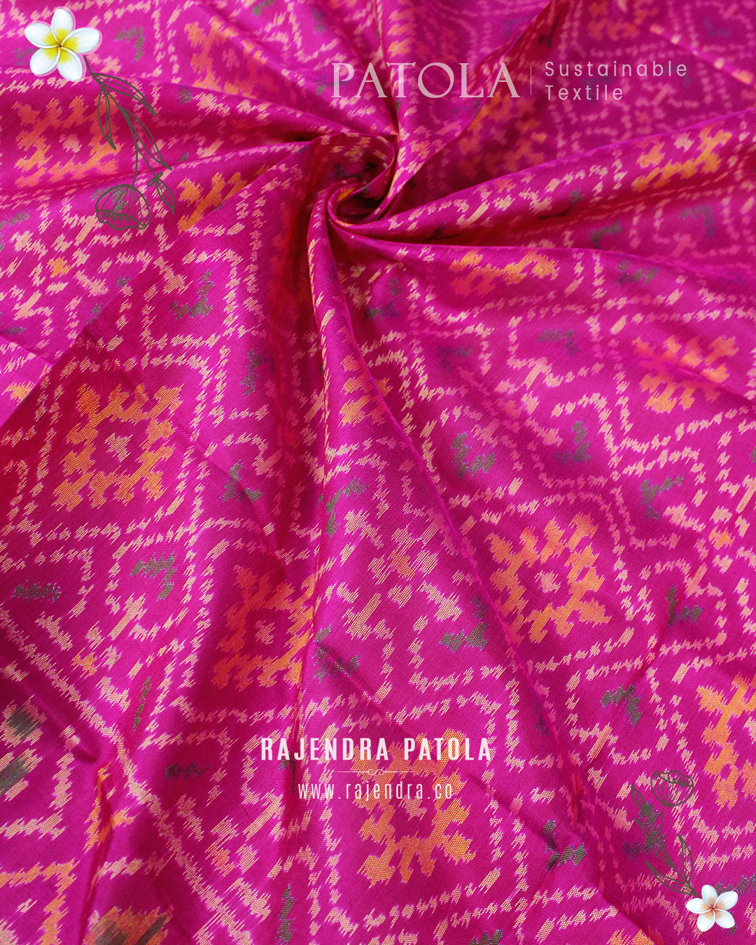 Traditional Panchanda Single Ikat Rajkot Patola Dupatta