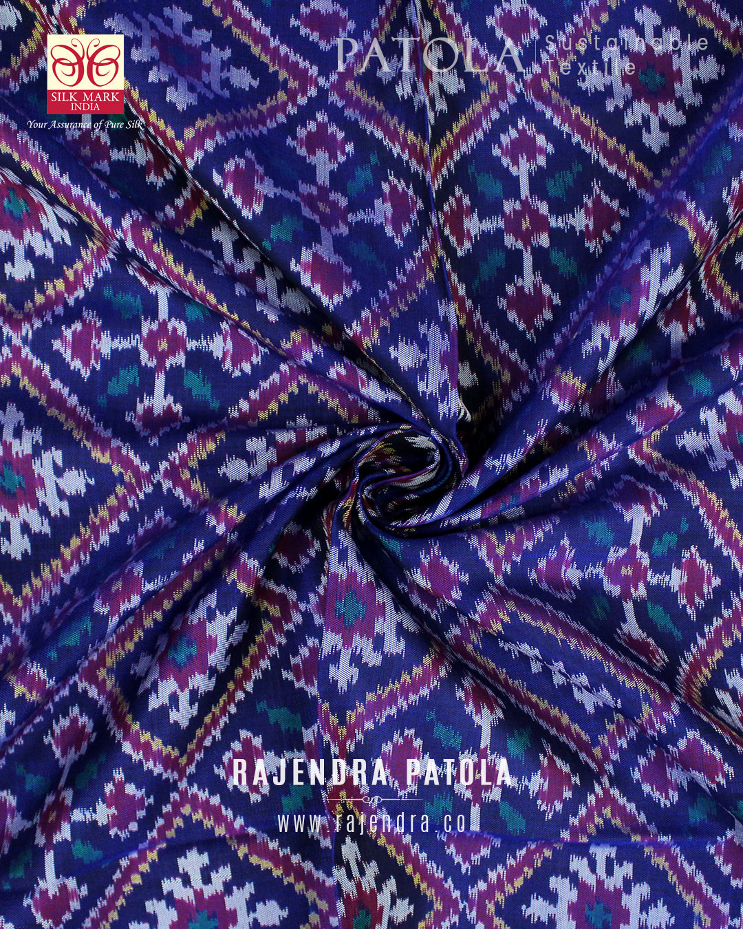 Traditional Panchanda Bhat Semi Double Weave Rajkot Patola Dupatta