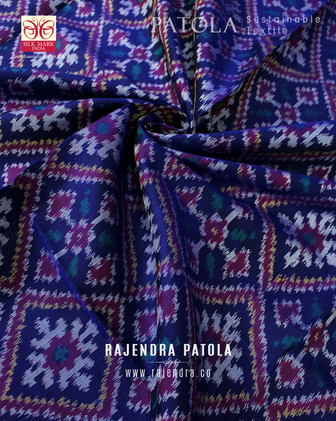 Traditional Panchanda Bhat Semi Double Weave Rajkot Patola Dupatta