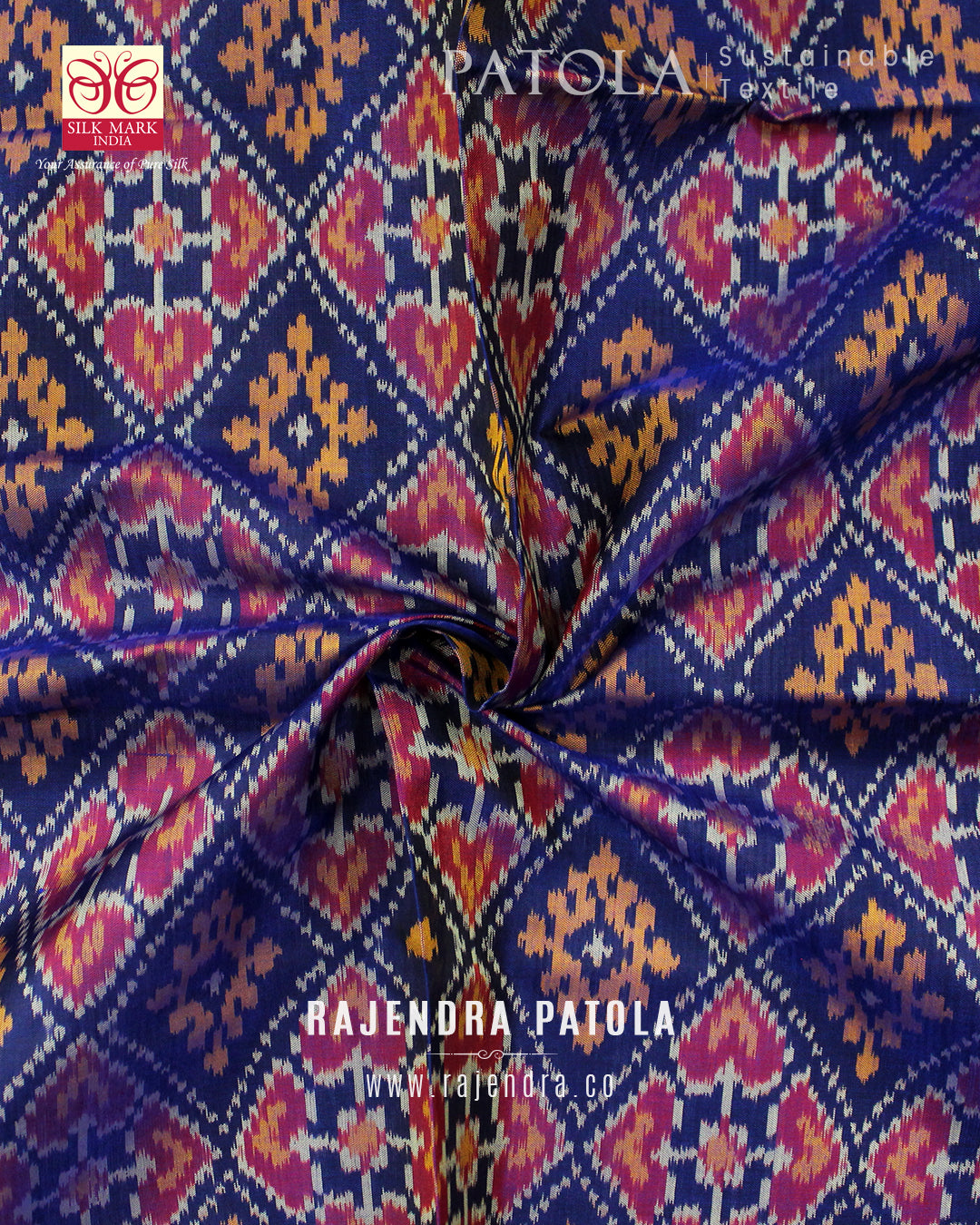 Traditional Panchanda Bhat Single Ikat Rajkot Patola Dupatta