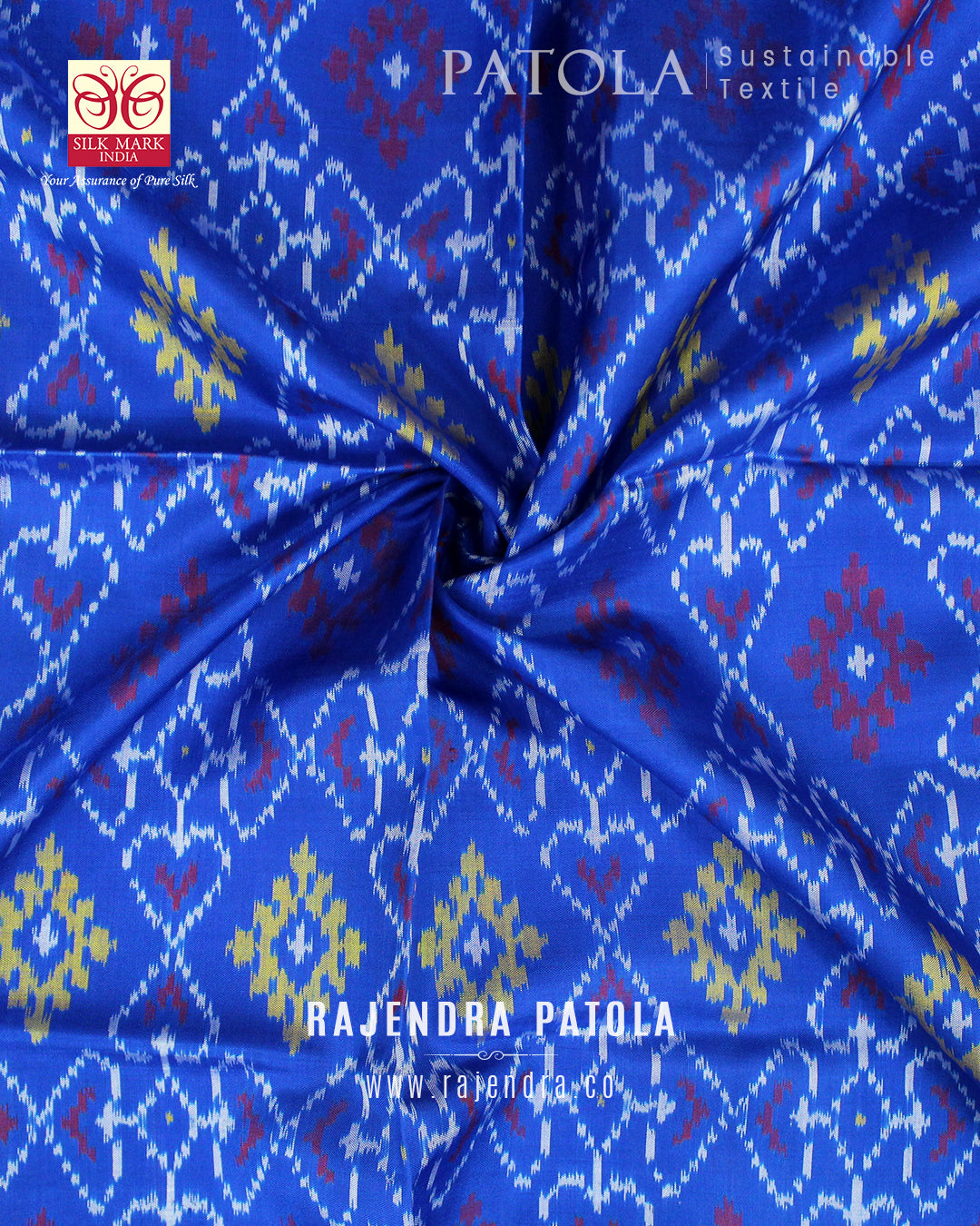 Traditional Panchanda Bhat Single Ikat Rajkot Patola Dupatta