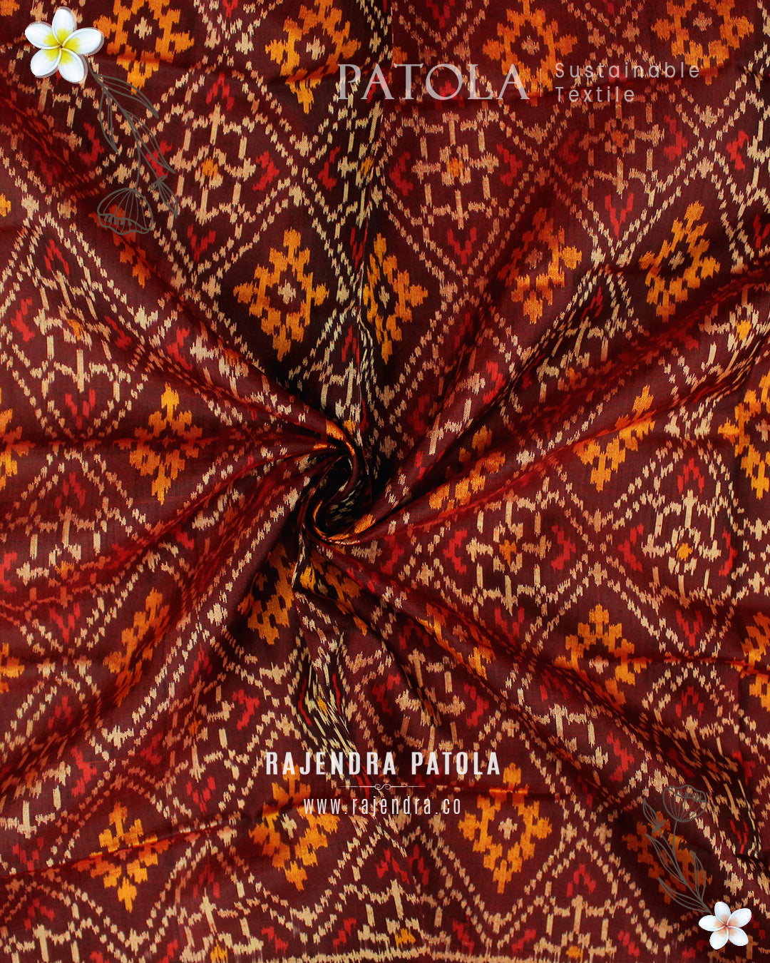 Traditional Panchandabhat Single Ikat Rajkot Patola Dupatta