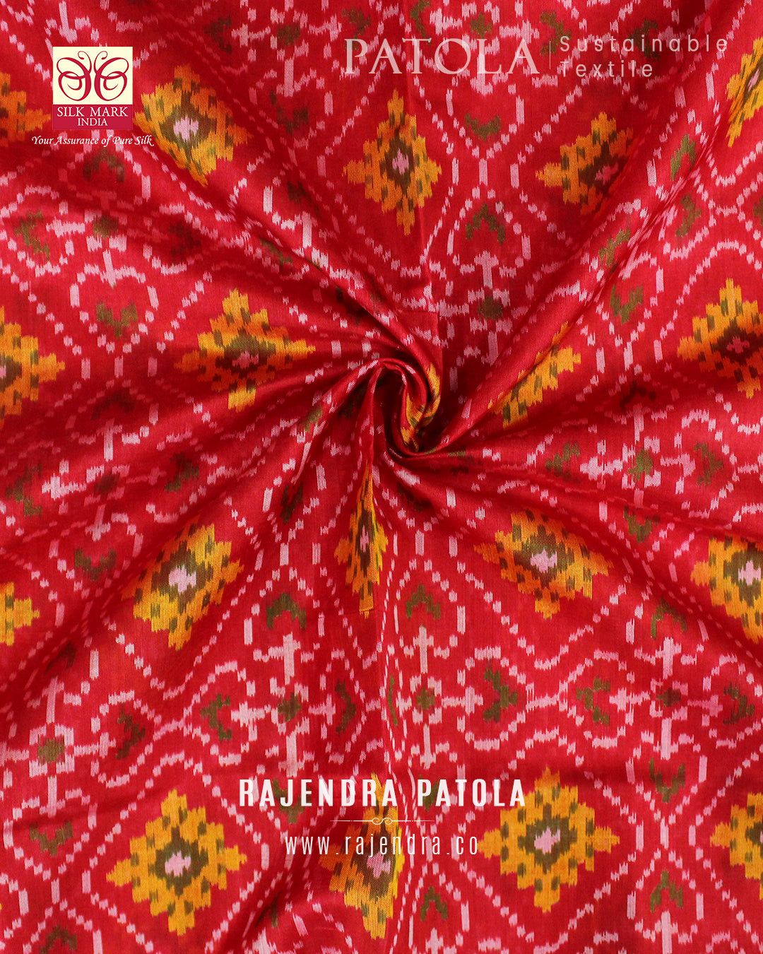 Traditional Panchanda Bhat Single Ikat Rajkot Patola Saree