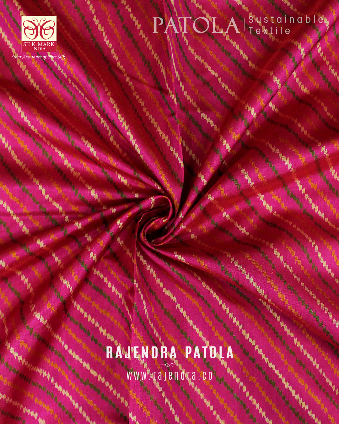 Exclusive Laheriya Bhat Single Ikat Rajkot Patola Saree