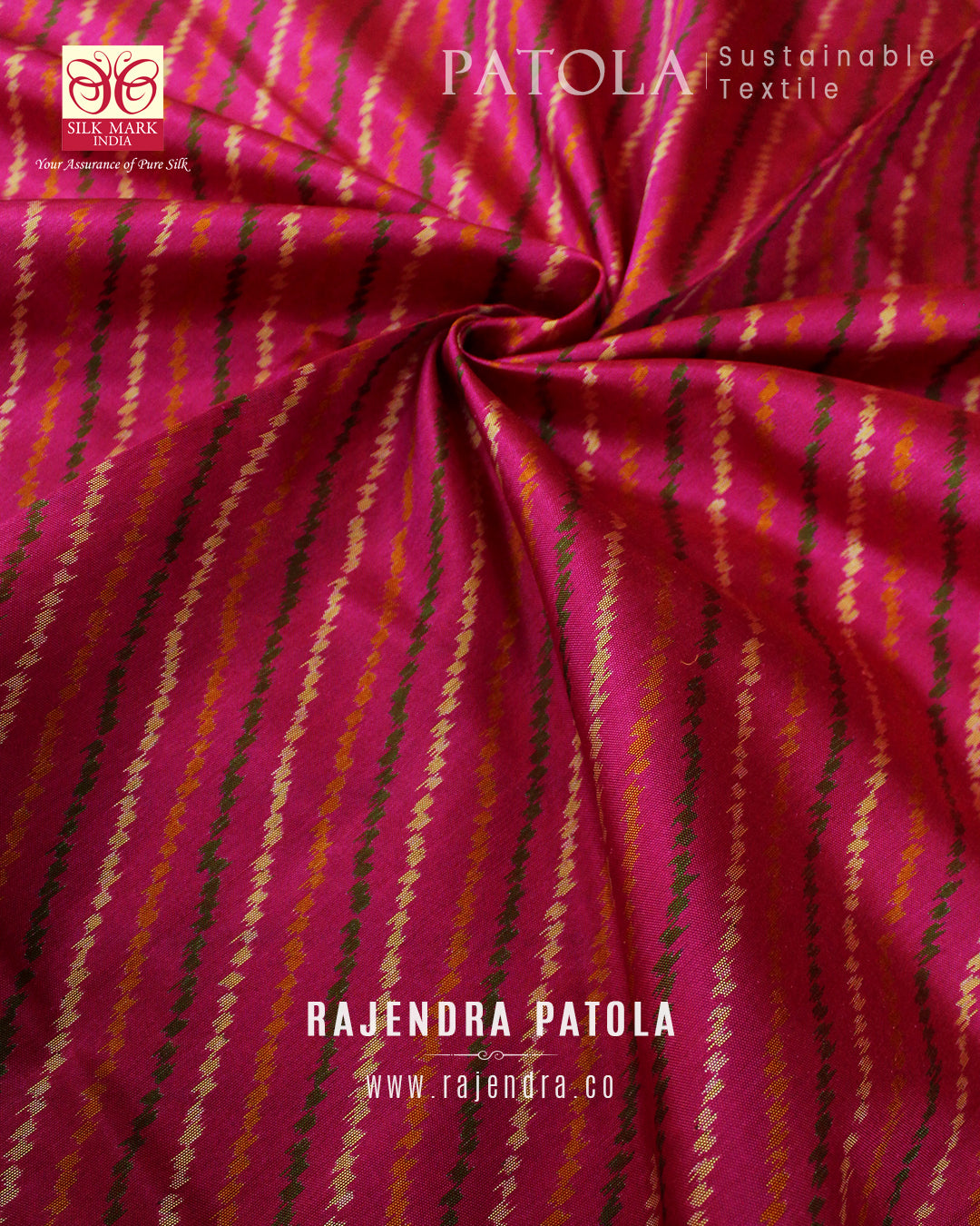 Exclusive Laheriya Bhat Single Ikat Rajkot Patola Saree