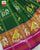 Traditional Rani Gulabi and Green Zari Checks Hathi Popat Rajkot Patola Saree