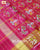 Traditional Rani Gulabi and Green Zari Checks Hathi Popat Rajkot Patola Saree