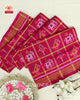 Traditional Zari Checks Rani Pink Single Ikat Rajkot Patola Dupatta