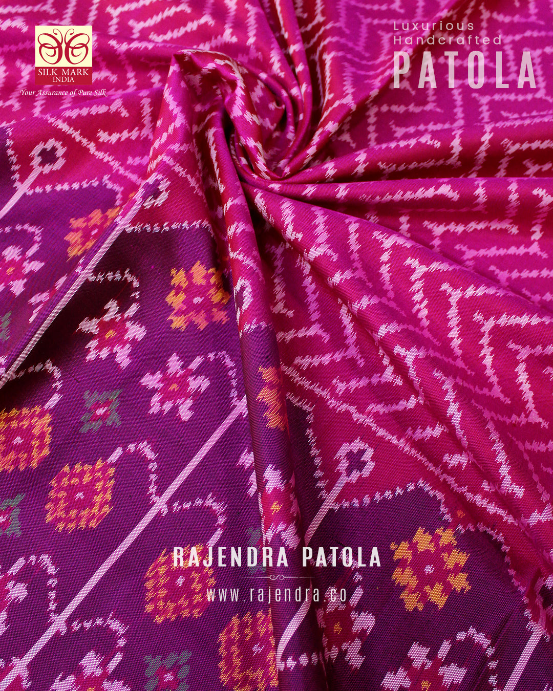 Exclusive Laheriya Skirt Border Designer Semi Double Weave Rajkot Patola