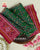 Traditional Vohra Gaji Design Rani Green Semi Double Weave Rajkot Patola Saree