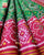 Traditional Vohra Gaji Design Rani Green Semi Double Weave Rajkot Patola Saree
