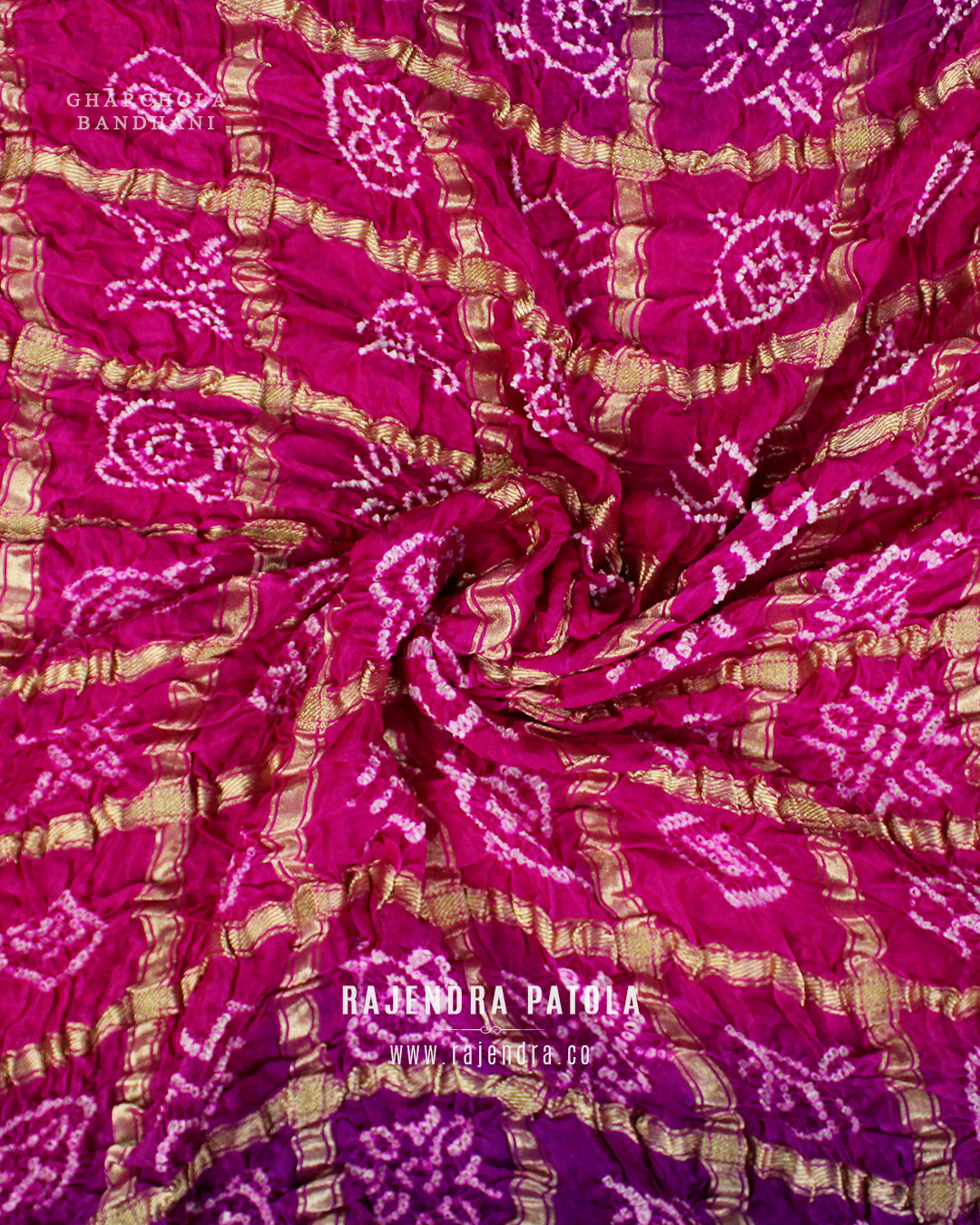 Traditional Gharchola Pure Gaji Silk Bandhani Saree