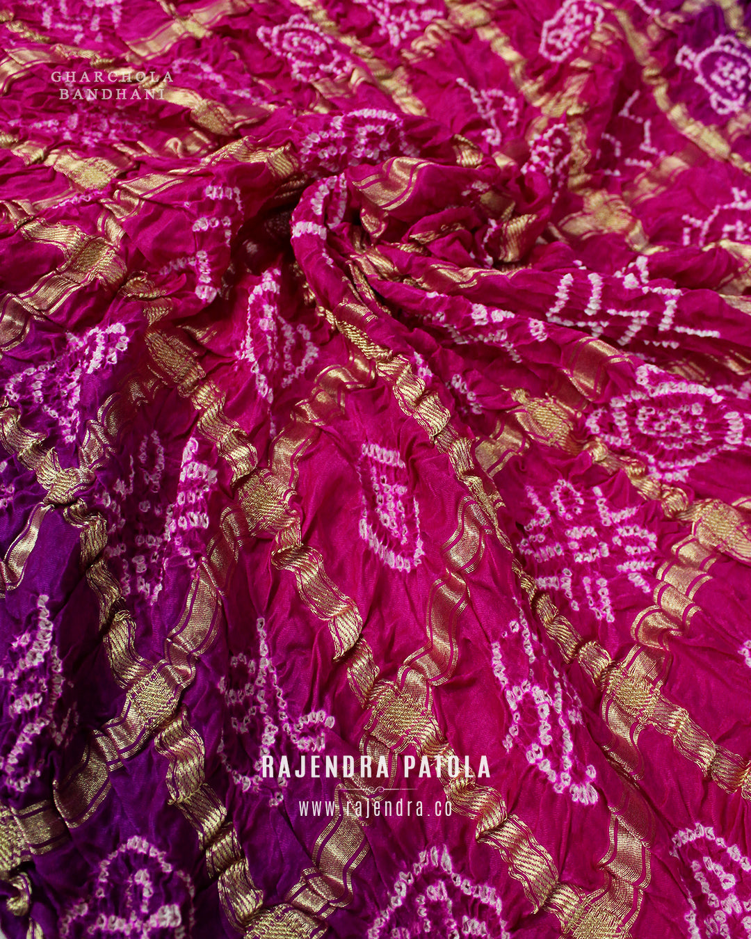 Traditional Gharchola Pure Gaji Silk Bandhani Saree