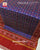 Traditional Red Blue Buttonful Semi Double Weave Rajkot Patola Dupatta